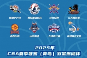 夏季联赛青岛站安排：新疆青岛同组 山西山东同组 30号决出冠军